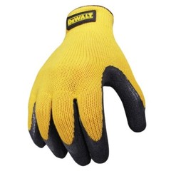 (3)-DEWALT Men’s Medium Gripper Rubber Coated Glove Model: DPG70M