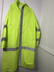 Northern Safety 47″ Hi-Vis Yellow Gray Reflective Raincoat Jacket XL