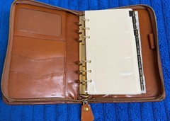 Vintage Dooney & Burke All Weather Leather Planner Deep/Orange Red 1990’s
