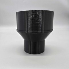Woodstock W1044, 4in To 2.5in Reducer, Black 70136 4inch To 2.5inch, 4″ to 2.5″