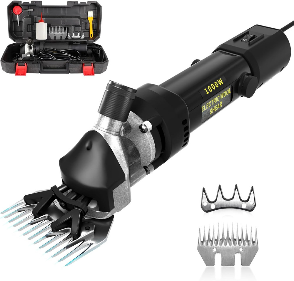 Sheep Shears,1000W Professional Heavy Duty Electric Animal Grooming Clippers for