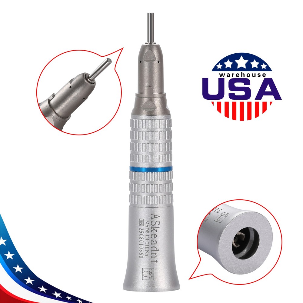 NSK Style Dental Low Speed Handpiece Contra Angle Straight Air Motor 2/4Holes AS