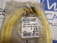 New Daniel Woodhead 80400D01M020 4 Pin Female Straight 2M Cordset