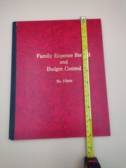 Vintage Family Expense Record & Budget Control Book Bookkeeping Financial Plan