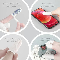Approx. 420 Pcs Latex Finger Cots, Disposable Medium Finger Gloves, Fingertip Pr