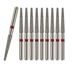 Dental Diamond Bur FG 850/016F Round End Taper Fine Grit Red High Speed Dia Bur