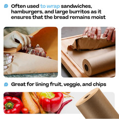 Brown Freezer Paper Roll 24″ X 1800″ (150 Feet) – Usa-Made Freezer Paper for Mea