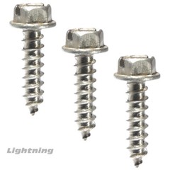Slotted Indented Hex Washer Sheet Metal Screw Stainless #10X2” Qty 25