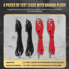 48PCS Automotive Multimeter Test Lead Kit Wire-Piercing Clip Test Probe Wire Set