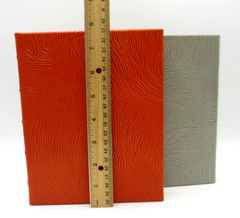 Address Book Leather Hardcover 6 Ring Binder Graphic Image GRAY Swirl