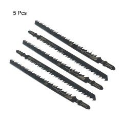 Hitefu 5PCS T344D T-Shank Jigsaw Blades, 6 Inch High Carbon Steel Long Black