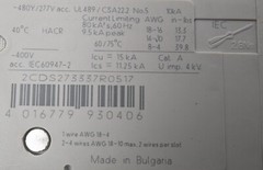 ABB SU203M-K25 Circuit Breaker 25A 240/480Vac 3Pole Din Rail 2CDS273337R0517 NEW