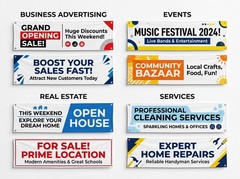 Custom Vinyl Banner 13oz Heavy Duty Outdoor Sign Any Size Fast Turnaround