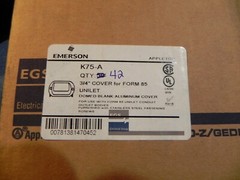 42 Emerson/Appleton Conduit Body Covers K75-A , Cover for form 85, Aluminum 3/4″