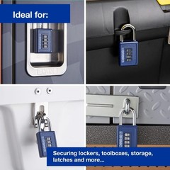 40mm Zinc Diecast Sport Combination Padlock with 1-3/16 inch Shackle