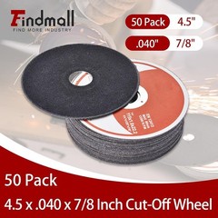 50 Pack 4-1/2″x.040″x7/8″ Cut-off Wheel – Metal & Stainless Steel Cutting Discs