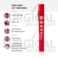 35 pcs Disposable Penlights Diagnostic ENT Emergency Medical – Assorted Colors