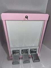 Candy Pink $1 Vend 3 Column Sticker Tattoo Pokemon Card Vending Machine Working