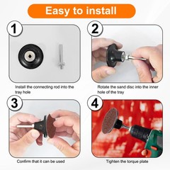 23pcs Quick Change Disc Set 1″ Lock Sanding Disc 36 Grits with Disc Holder