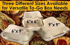 Durable, Leak-Proof Take Out Food Box 50 Pack. Sturdy, Plant-Based Gluten Fre…