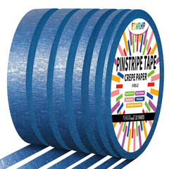 6 Rolls Pinstripe Tape Fine Line Masking Tape 1/16″, 1/8″, 1/4″, 3/8″,1/2″, 3/4″