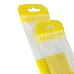 Multi-Size Front & Back Clear Glossy Flat Mylar Zip Lock Bag w/ Hang Hole