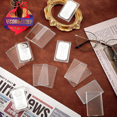 15‑Pack 1 Oz Silver Bar Holder in Transparent Acrylic Case 8mm Depth
