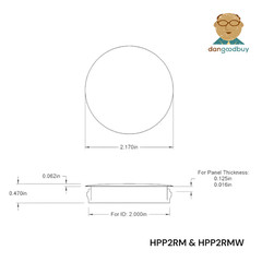 2″ Hole Nylon Locking Panel Plugs Black/White Dome Cover 2 1/8″ Top Width