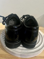 Rothco Mens Black Shoes Hi Gloss Uniform Oxford With Heavy Work Sole Size 8W