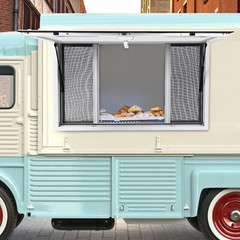 Aluminum Alloy Food Truck Service Window Concession Stand Serving Window 48*30in