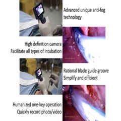 Digital Video Laryngoscope Reusable Sterilizable Blades with Free suitcase