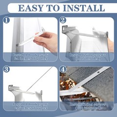 Blulu 25 Sets 5″ Aluminum Roof Gutter Hanger with Straps for Fixing Silver