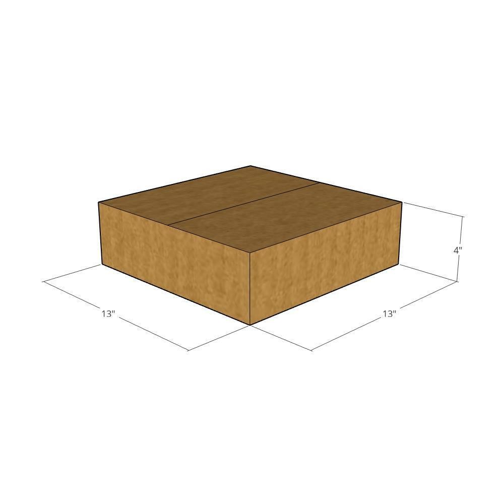 10 13x13x4 Kraft Brown Corrugated Shipping Boxes 32 ECT Single-Wall New
