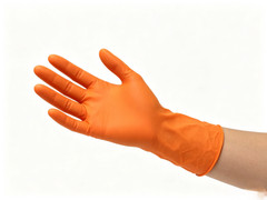 300PCS Value Bundle 3 Boxes Heavy Duty Orange Nitrile Gloves 6mil 11″ Long Cuff