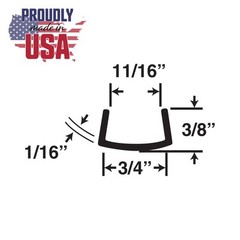 Outwater Industries | 3/4 Inch (.75”) Cabinet Door Protector Edge Guard in