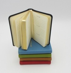 BIRTHDAYS Mini Datebook Notebook Leather Bound Soft Cover Perpetual Calendar