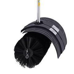 Gas Power Nylon Brush Broom Sweeper Artificial Grass Driveway Turf Snow Clean US