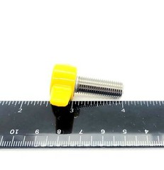 3/8″-24 Thumb Screw Bolts Fine Thread Yellow Butterfly Tee Wing Clamping Knob SS