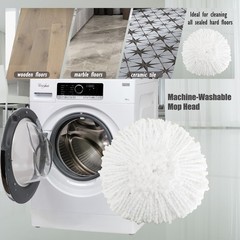 3 Pack Microfiber Mop Replacement Heads Spin Mop Refills Easy Cleaning Mop He…