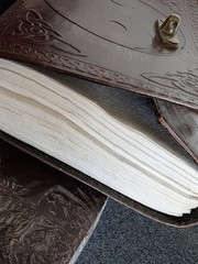 Fantasy Gifts Style 2007 Leather Illustrated Journal Diary w/ Yin Yang Clasp NIB