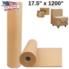17.5″ x 1200” Brown Kraft Paper 50 lb Basis Thick Roll Packaging Shipping NEW**