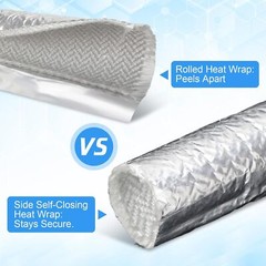 6mm ID Self-wrap Heat Shield Sleeve Thermal Reflective for Cable Wire Hose 1M