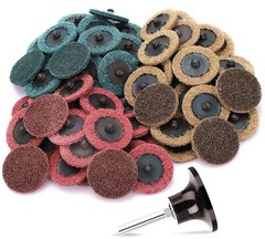 61PCS 2-inch Coarse/Medium/Fine Polishing Pads Quick Change Surface Sanding Disc