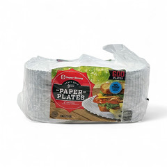 Super Strong Heavy Duty 9″ Compostable Paper Plates 600-Count