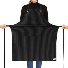 ROTANET Stripe Stretch Apron for Men Women Chef Big and Tall Large Striped