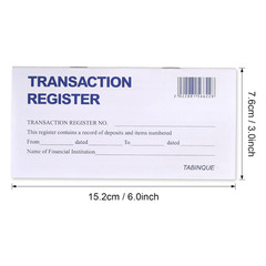 24 PCS Check Registers for Personal Checkbook, Easy to Read Checkbook Register