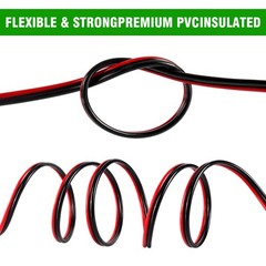 14AWG Electrical Wire 100FT Red Black 2 Conductor Low Voltage Cable