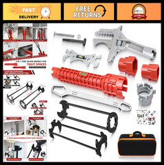 7PCS Plumbing Tool Set – Sink Wrench, 8-in-1 Faucet Wrench, Universal Plumber Wr