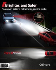 Torchbeam 2024 Newest H4 Bulbs 20000Lm Super Bright And 6000K Cool White Fog