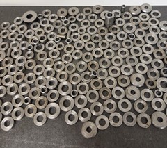 Mixed Steel Round Washers & Spacers – 5.50 LBS (195 PCS) – CNC Lathe Metal
